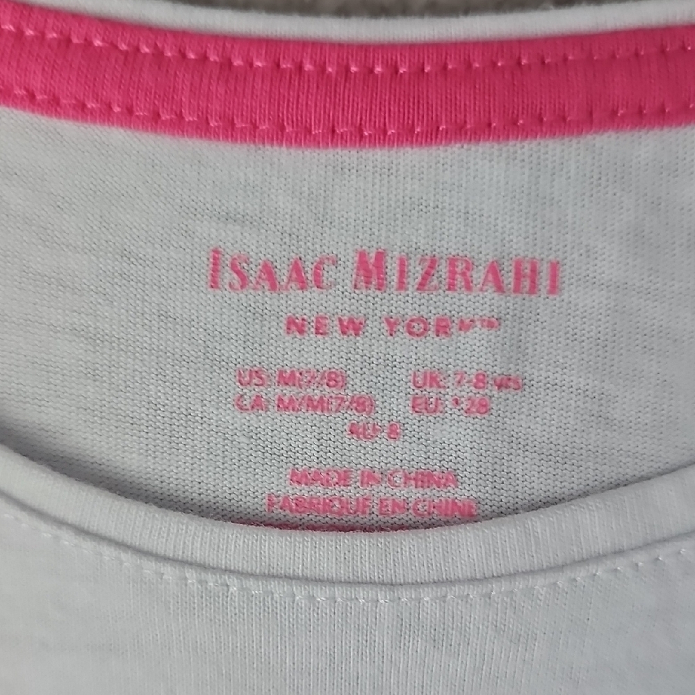 Isaac Mizrahi White Girls Rainbow Top - Picture 2 of 2